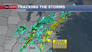 Severe weather alerts from South Carolina to Maine