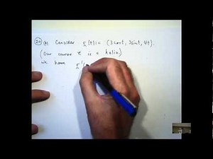 Tangent to curve of vector function example