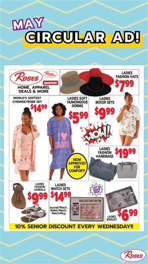 These are deals you dont want to miss!🙌 Check out the deals for May! 🔥 #therealdealplace Check it out at: https://www.rosesdiscountstores.com/roses-circular/ | Roses Discount Stores
