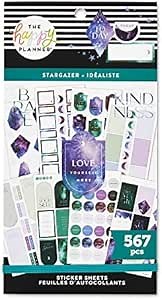 The Happy Planner Sticker Pack for Calendars, Journals and Projects –Multi-Colour, Easy Peel – Scrapbook Accessories – Stargazer Theme – 30 Sheets, 567 Stickers Total