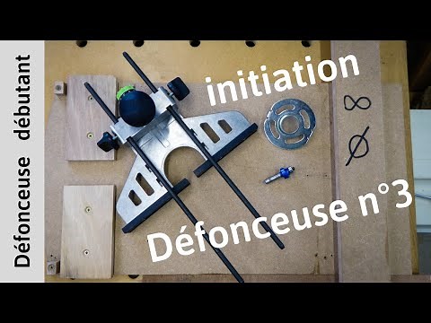 Tuto défonceuse : guide parallèle, gabarit, fraise à roulement, bague de copiage