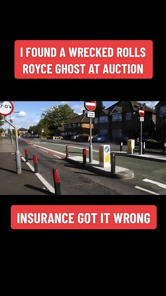 Wrecked Rolls Royce Ghost Discovered at Auction