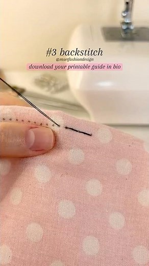 How to sew #3 backstitch - 10 stitches you need to know 🫶