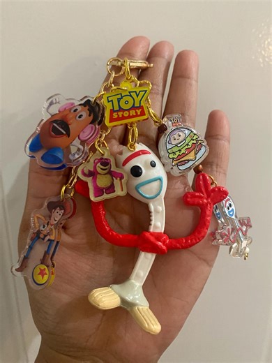 Toy Story Forky Character Keychain With Acrylic Charms – Mr. Potato Head, Lotso, Woody - Etsy