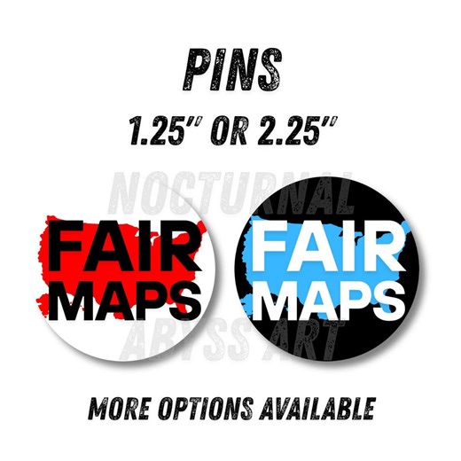 Fair Maps Political Pinback Buttons: Custom Order Option (1.25" or 2.25") - Etsy