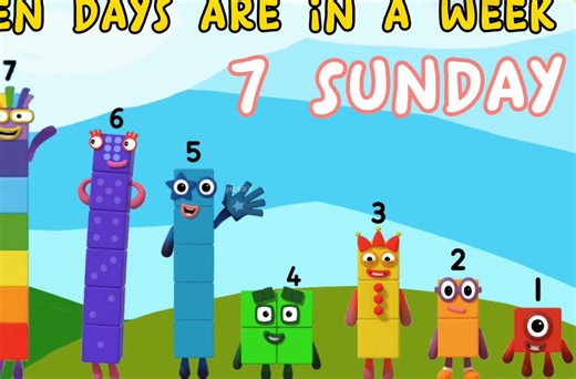 一周七天之歌 Numberblocks星期数字方块音乐 The 7 Days of the Week Song