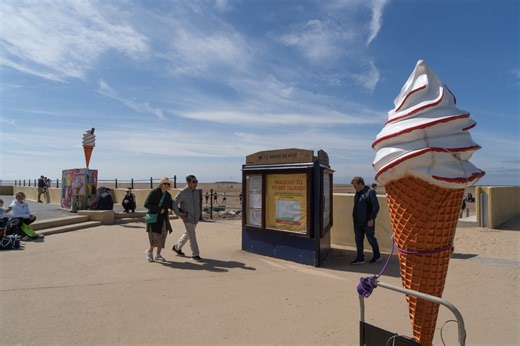 The seaside town with a marine lake, tidal islands and connection to Bond
