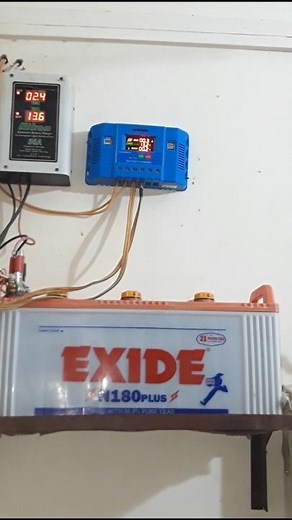 Exide Battery 130 ah with Eastern Controller Charger 12v Solar System
