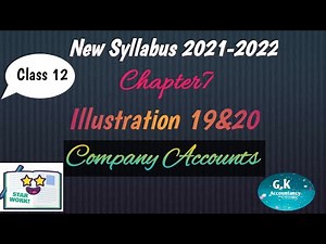 12th Accountancy Chapter7(Illustration 19&20)