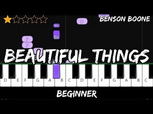 Benson Boone - Beautiful Things - Easy Beginner Piano Tutorial - For 1 Hand