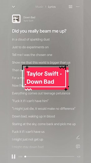Taylor Swift - Down Bad | STREAM NOW! TTPD 🫶🏽✨ | #ttpd #tsttpd #downbad #taylorswift #downbadtaylorswift #fyp #fypシ #fypシ゚viral #fypage #fyppppppppppppppppppppppp #lyric #lyrics #musicvibe #musicvibes