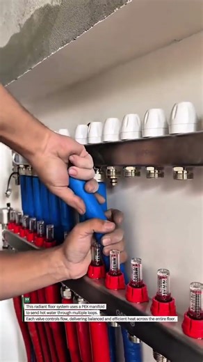 This PEX Manifold Controls Every Heated Floor Loop #Plumbing #Heating #HVAC