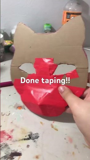 Make a cardboard therian mask with me