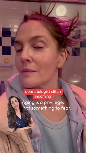 Dr Aamna Adel on Instagram: "are you team natural like Drew Barrymore or procedures like kris Jenner? 🤔 #dermatologist #dradel #ageing #skintok #wrinkles"