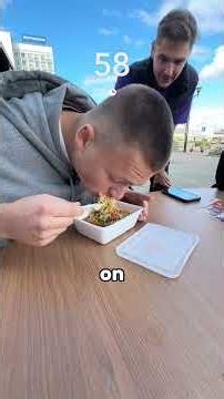 1 Minute Noodle Challenge Gone Wrong #eating #challenge #shorts