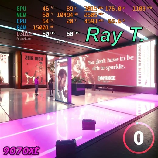 Path Tracing VS Ray Tracing VS Raster - Shopping Area - Cyberpunk 2077