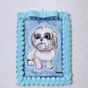 【紙バンド】うろこ編みでオリジナル額縁作り #ハンドメイド #diy #クラフトバンド