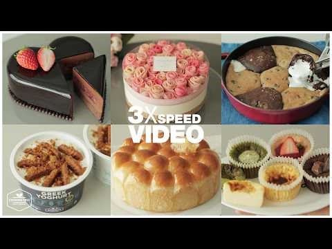 (145) 3x Speed Cake Dessert Baking Video | Chocolate cake,Crepe cake,Cookies,Basque cheesecake,Bread