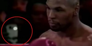 'Time traveller' spotted using smartphone at 1995 Mike Tyson fight