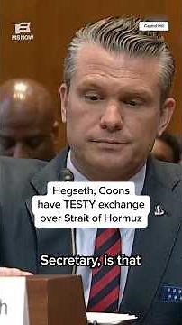 Hegseth, Coons have TESTY exchange over Strait of Hormuz