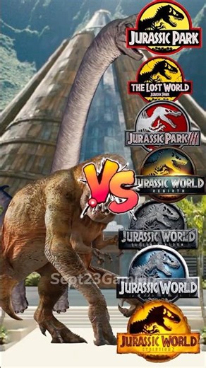 Distortus Rex x Brachiosaurus vs Jurassic World All Dinosaurs