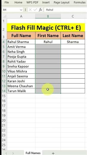 Excel Smart Trick You Must Know ⚡ Flash Fill Magic in Excel