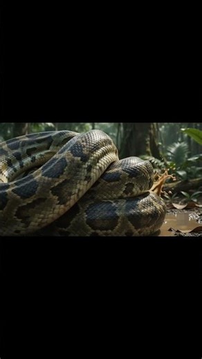 The Silent Predator: Giant Python Ambushes Prey