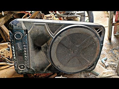 Restoring a Speaker Completely Destroyed by Mice - Full Clean & Repair"