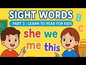 Sight words part-3|Learn to read for kids|