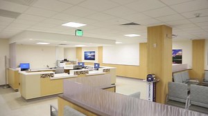 Our new pediatric and adult emergency room entrance, facing Little Patuxent Parkway, was designed to enhance efficiency and improve patient flow. It includes a new, more spacious and welcoming waiting room with windows for natural light, device charging stations and privacy partitions. The expansion also has additional triage evaluation areas and a private registration area. Take a look inside the new building at: hcghoftomorrow.org | Johns Hopkins Howard County Medical Center