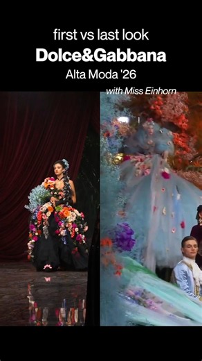 Dolce&Gabbana Alta Moda '26: first vs last look