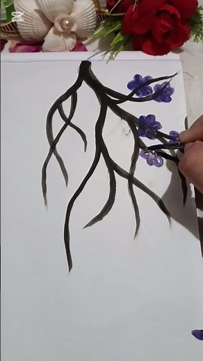 “Easy Tree Branch Drawing 🌿 | Simple Art for Beginners | MadeByPrionti” #art #drawing #painting