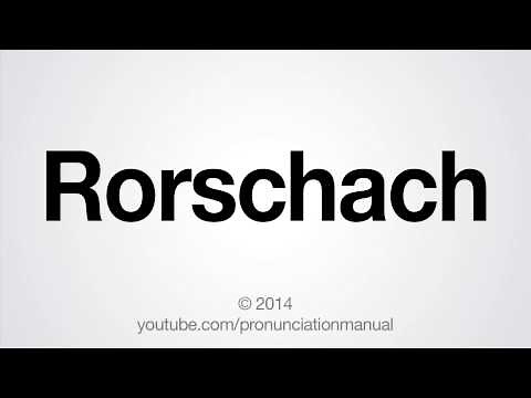 How to Pronounce Rorschach