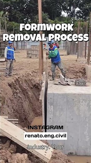 Formwork removal process #enginiring #concrete #engineering #architecture #construction