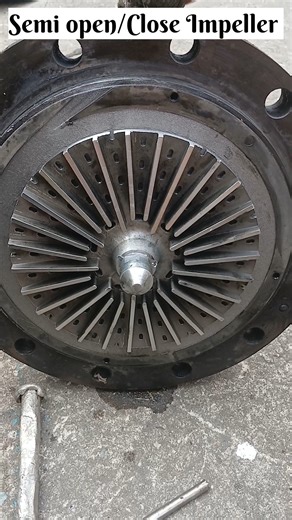 Semi Open/Close Impeller #impeller #pump #compressor