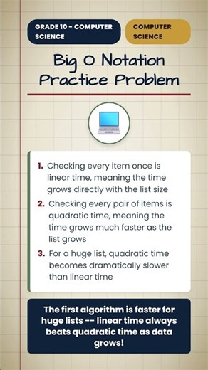 Big O Notation Practice Problem #Shorts