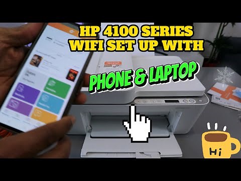 HP Deskjet 4100 Series Wireless Setup with Phone and Laptop.