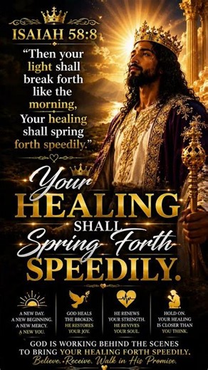 May Your Healing Spring Forth Speedily Today #faith #love #christianshorts #jesus #bible#god#healing