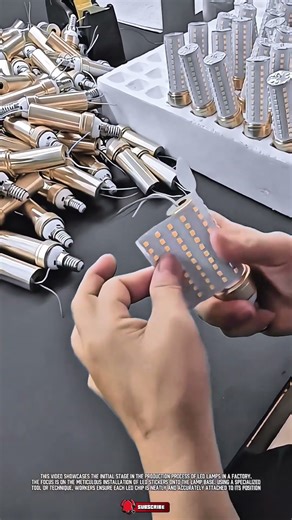 LED Sticker Tool: Fast & Precise LED Lamp Production in Factory #ToolHolder