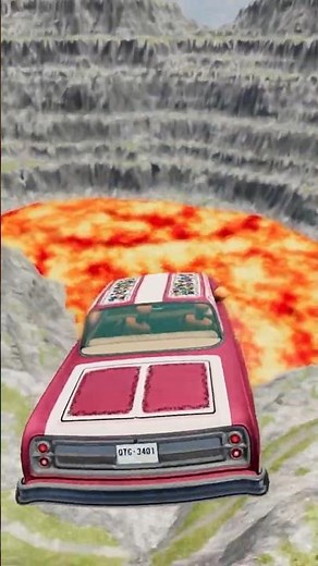 Cars vs Giant Lava Pit – BeamNG.drive #beamng #shorts #beamngdrive #automobile #usa #viral #brasil