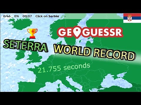 former WORLD RECORD GeoGuessr Seterra Europe Countries Official Speedrun in 21.7s