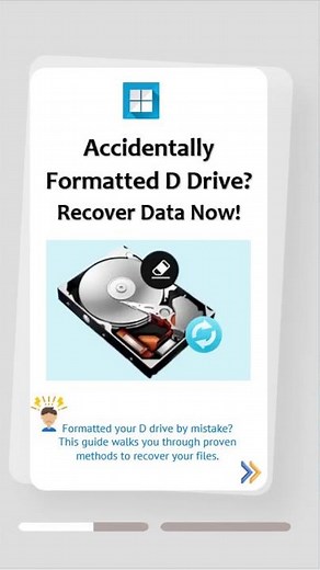 I Formatted My D Drive by Mistake — Here’s How to Recover Files!#windowstips #filerecovery