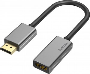 Adaptateur vidéo, f. DisplayPort - port HDMI™, Ultra-HD 4K@60Hz, alu | bol