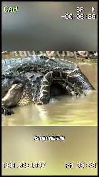 The python actually tried to swallow a giant alligator. #wildanimals #animals #,shorts