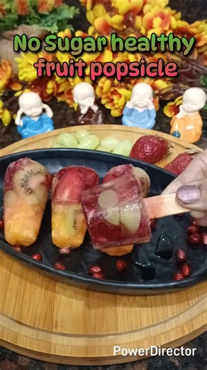 Homemade frozen food popsicle with Coconut Water | Naturally Sweet Fruit Ice Pops | No Added Sugar