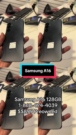 Get the Samsung A16 preowned for only $899! Quick sale whilst stocks last Tap the link tree in bio to place an order, submit a buyback Programme request and request a product! For support! 9AM - 4PM Atlantic Standard time 1-868-474-4039 Nationwide service is available🇹🇹 at 🙏🏽Top Smart Solutions! 📱A Solution for Everyone! 📍 Princes Town, 6A Market Street 📍(Upstairs Zolay Roti Shop) #samaung #topsmartsolutions #phones #trinidadandtobago #apple