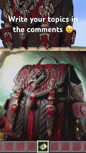 Random building: Backpack #creative #minecraft #gaming #building #mapart #art #minecraftbuilding