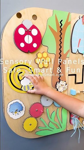 Safe, Stylish & Engaging – BumblebeeSmart Sensory Wall Panels! #montessoritoys #sensorywall