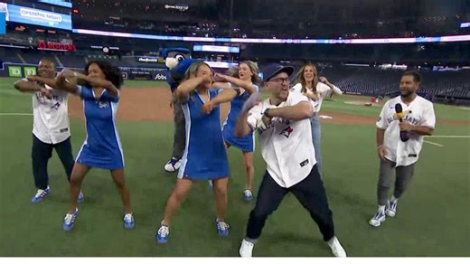 The BT crew learn the Blue Jays iconic 'Hey Baby' dance
