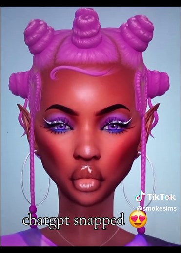 chatgpt is my fren you hear me and it made it look much sharper and just like my sims 🥹🥰😭💕🫶🏿 #sims4 #fyp #simsselves #chatgpt #realisticsims